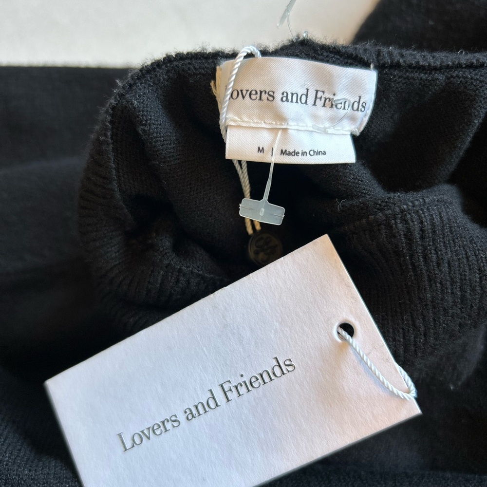 Lovers + Friends Tamarind Sweater Black Mini Dress Size M - Picture 8 of 9